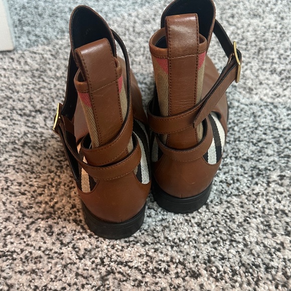 Burberry Brown Leather Ankle Boots - Picture 4 of 6
